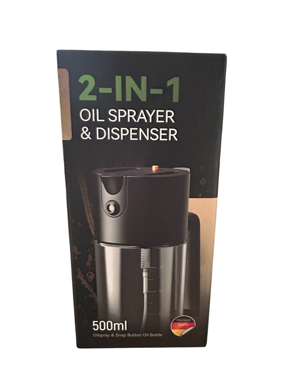 2-in-1 Oil Sprayer & Dispenser -‎ Gray